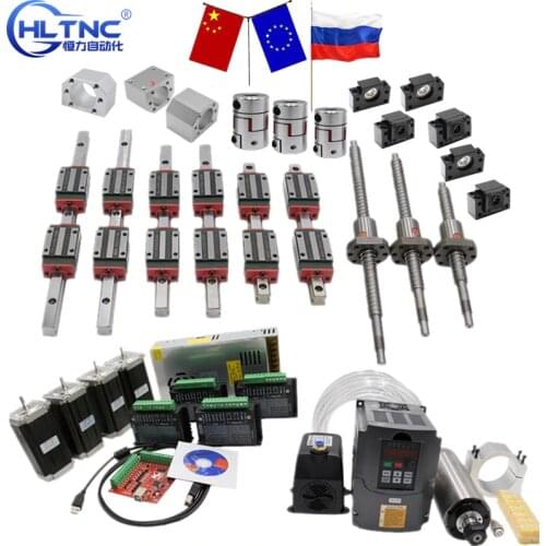X y z axis cnc kit HGR20 HGW20CC HGH20CA sfu 1605 SFU1610 200mm 1500 set stteper motor ball screw square linear rail for stage
