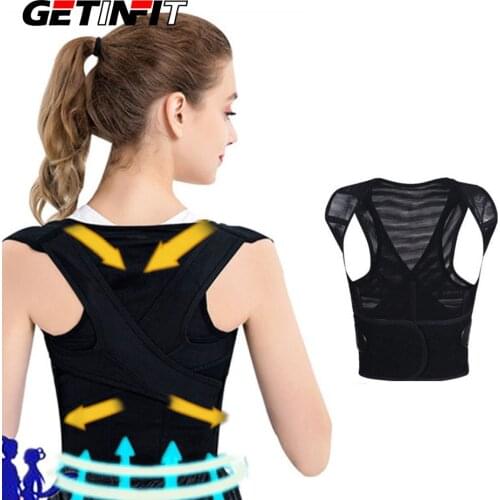 Getinfit Posture Correction Back Support Belt Adjustable Corset For Posture Clavicle Spine Back Shoulder Posture Corrector