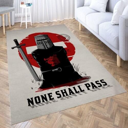 None shall pass Carpet for Living Room 3D Anime Cartoon Rug Gamer Teen Room Bedside Lounge Rug Kids Children Floor Mats