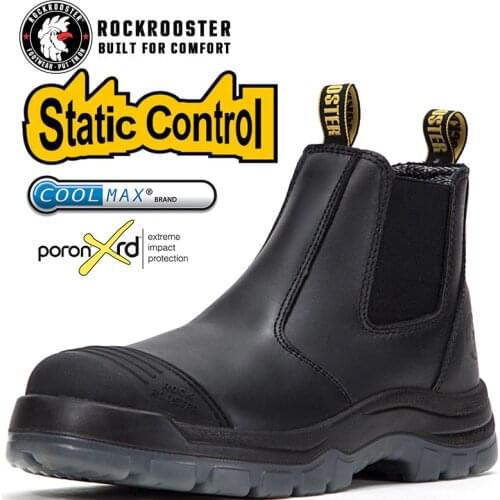 Leather boots men and women leather shoes work shoes ankle boots large size Martin boots military boots dad non-slip breat