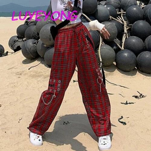 LUYEYONG Women's Plaid Trousers
