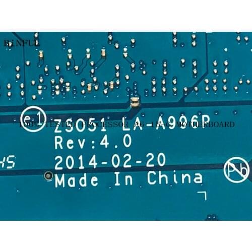 NEW MAIN BOARD. ZSO51 LA-A996P REV :4.0 FOR HP 15-G LAPTOP MOTHERBOARD ,A8 PROCESSOR.2GB GPU 8570M