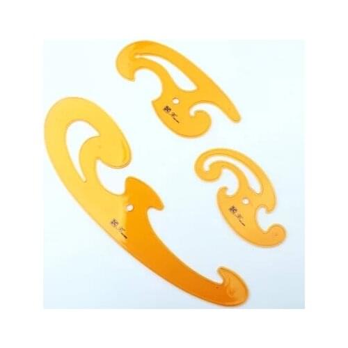 3pcs French curve A ruler in the shape of a cloud Multifunction curve ruler for drawing/cartoon