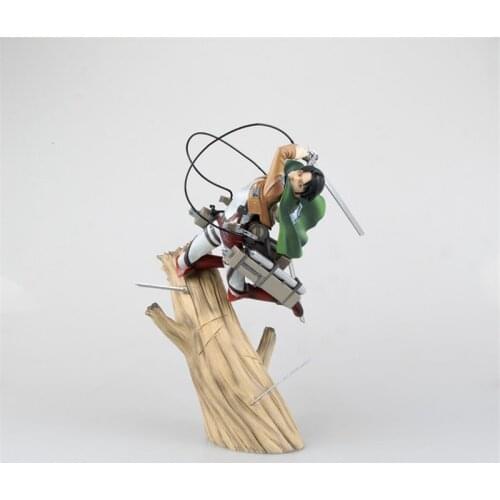 Attack on Titan Levi Eren cartoon doll PVC 25cm box-packed japanese figurine Action figure for Kid Anime Collection