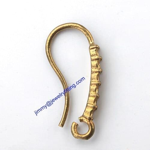 Jewelry findings Wholsale Raw brass Vintage Earring Hooks French Earring hook Earring Accessories for jewelry making nickle free