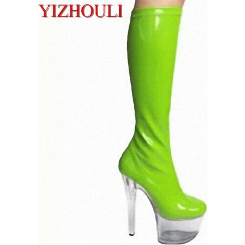 Sexy glamour unlimited boots, 15 cm crystal princess shoes, candy colored Dance Shoes