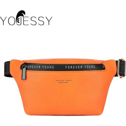 YOJESSY Waist Bag Leather Luxury Brand Fanny Pack Large Capacity Waist Pack women Belt Bag Multifunction Chest Bag