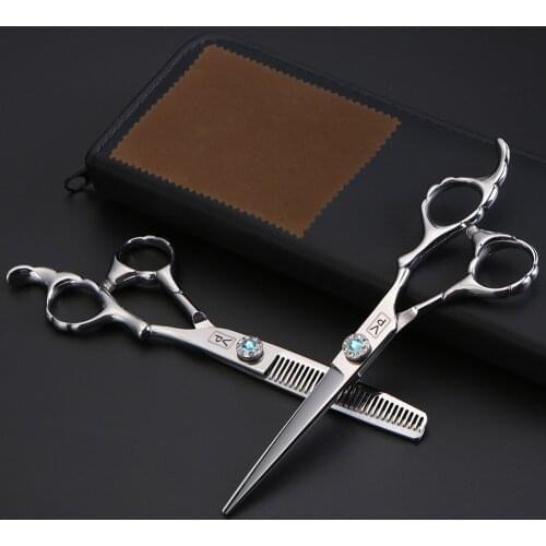 6' 440C Professional Hair Scissors Cutting Thinning Hairdressing Barber Scissors Salon Japan Hair Styling Tools Barbershop Set