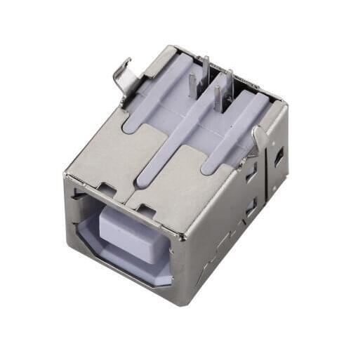 10pcs/lot USB B Type Female Socket Connector for Printer Socket Square Head Connector Data Interface