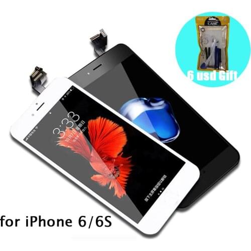 [6 USD GIFT] for iPhone 6 6S LCD Screen Replacement for Apple iPhone6 for iPhone6S Black White on the 6 6S with Repair Tool
