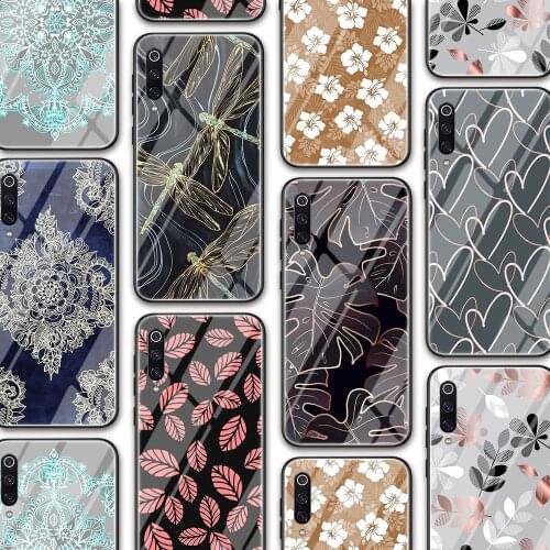 Ciciber Glass Case for Xiaomi Redmi Note 8 9 10X 7 8A 10 9S 8T 9T A3 A2 6X 5X Pro Max Mix 2s Lite F1 Mandala pattern Capa Funda
