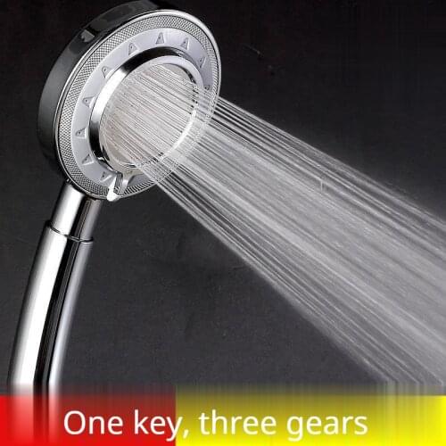 Three adjustable pressure shower head high pressure shower head shower accessories