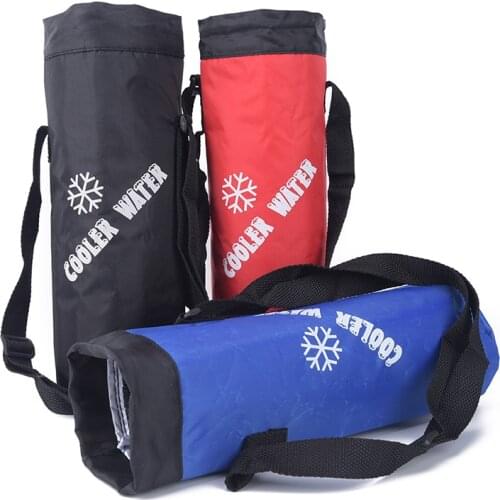 Gmarty Water bag Universal Drawstring Water Bottle Pouch High Capacity Insulated Cooler Bag Outdoor Traveling Camping Hiking