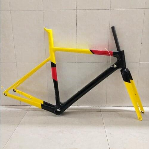 V3Rs Champion Edition Yellow And Black Carbon Road Frame+Fork+Headset+Seatpost+Clamp