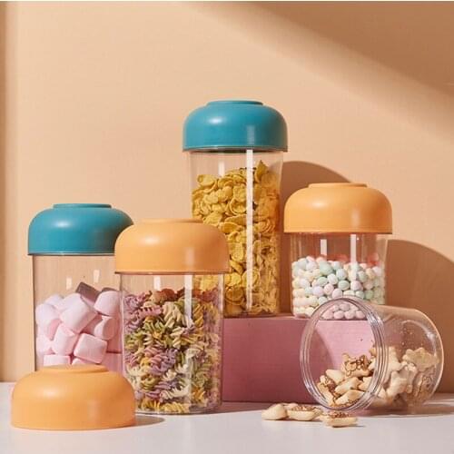 Moisture-Proof Sealed Cans Food Storage Container Transparent Plastic Storage Boxes Grains Dispenser Kitchen Organizer