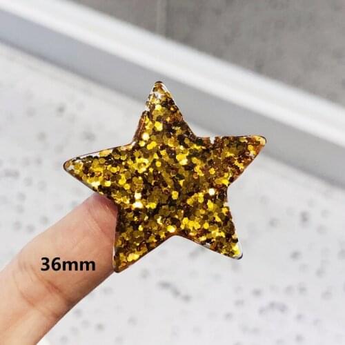 1Pcs Glisten Star Flatback Planar Resin DIY Crafts Supplies Arts Phone Shell Decor Scrapbook Buttons Hair Accessories