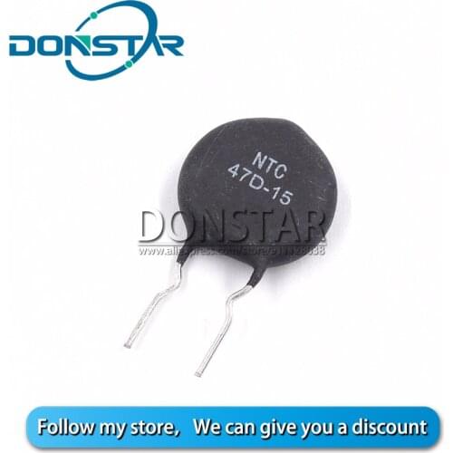 10PCS NTC 47D-15 47D15 NTC47D-15 DIP-2 Thermal Resistor New