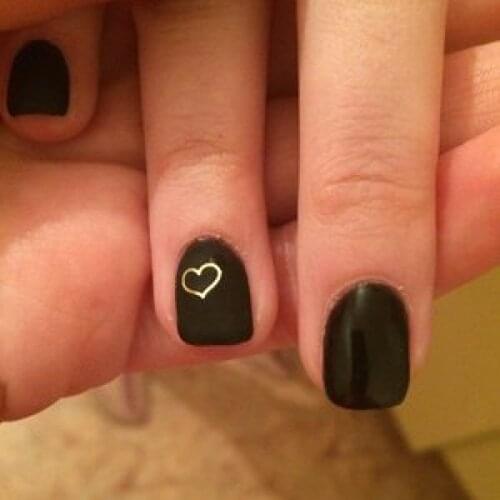 100 Pcs Heart-shaped metal patch nail patch Decals for manicure, ultra-fine metal ornaments for nail art decoration