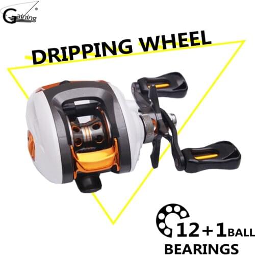 12+1BBs Waterproof Left / Right Hand Baitcasting Fishing Reel High Speed Fishing Reel with Magnetic Brake System