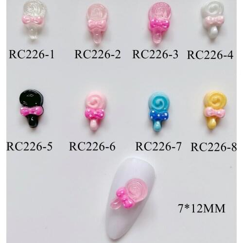 30pcs Cute Candy Shape Nail Resin Decoration Cartoon Resin Deco RC226