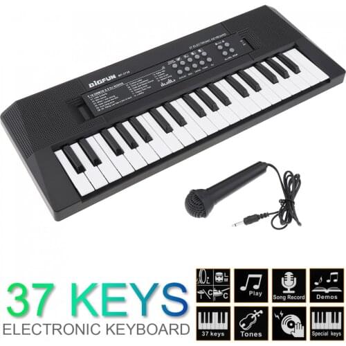 37 Keys Electronic Keyboard Piano Digital Music Key Board with Microphone Gifts