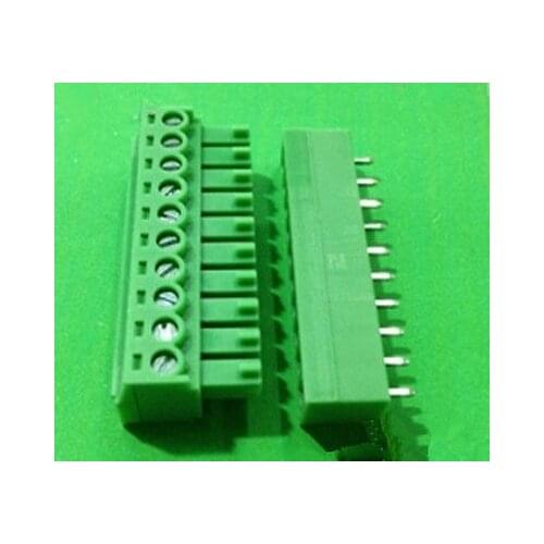 5PCS 3.81mm Pitch Right Angle 10 pin 10 way Screw Terminal Block Plug connector