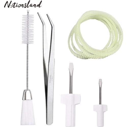 7 PCS /Set Sewing Machine Cleaning Brushes Motor Serrated Belt Service Kit Straws DIY Arts and Crafts Supplies Handcrafts Tool