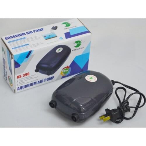 Aquarium Air Pump Fish Tank Mini Compressor Single Double Outlet with Check Valve Tube Aquatic Accessories 220V 3W 5W