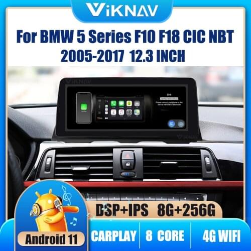 12.3 INCH Android 11.0 Car Radio For BMW 5 series E60 E07 GT F10 F18 CIC NBT 2011-2017 GPS Navigation DVD Multimedia Player
