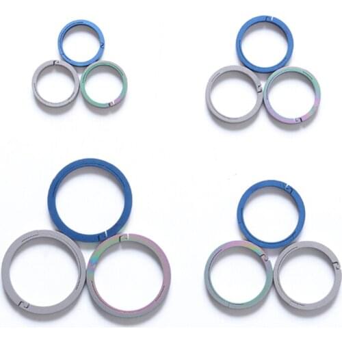 10PCS Titanium Alloy EDC Keychain Outdoor Portable Keyring Circle Quickdraw Tool High Strength and Lightweight FW214