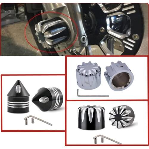 For Harley Sportster XL883 1200 Touring Wide Glide Dyna Fat Bob Softail Dyna VRSC Motorcycle 29mm Front Axle Nut Cover Cap Bolt