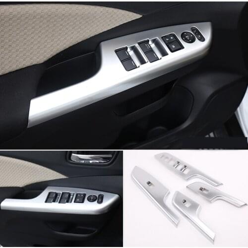 For Honda CRV CR-V 2012 2013 2014 2015 2016 ABS matte Inside Armrest Decoration Trim Cover Ring Car Accessories 4Pcs