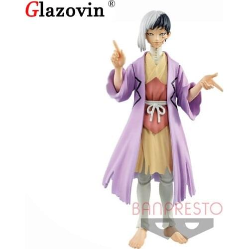 Glazovin Original Genuine 18cm Dr. Stone Figure of Stone World Asagiri Gen PVC Action Figure Collectible Model Toy Gift For Boy