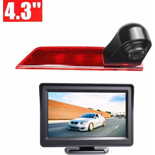HD 720P Misayaee 3rd Brake Light Rear Camera+4.3'' monitor for FORD Transit Custom V362 2012-2019 Night Vision Camera Waterproof