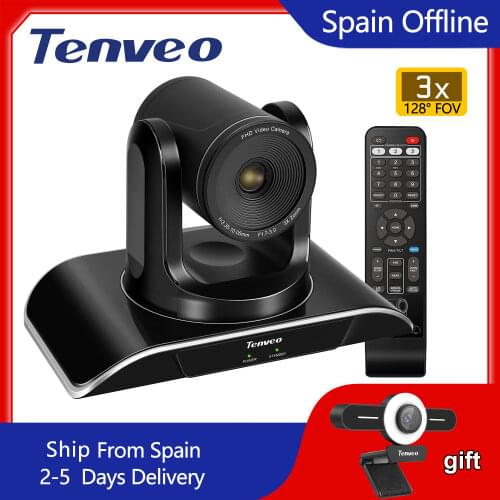 [EU Stock] FREE TAX Tenveo VHD3U 3X Zoom USB PTZ Video Conference Camera With H.264 Broadcast Live Streaming Camera Healthcare