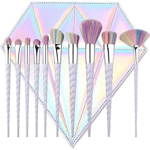 New Style Makeup Brushes Diamond Color Bag Professional Powder Blusher Foundation Buffing Contour Eyebrow Make Up Tools