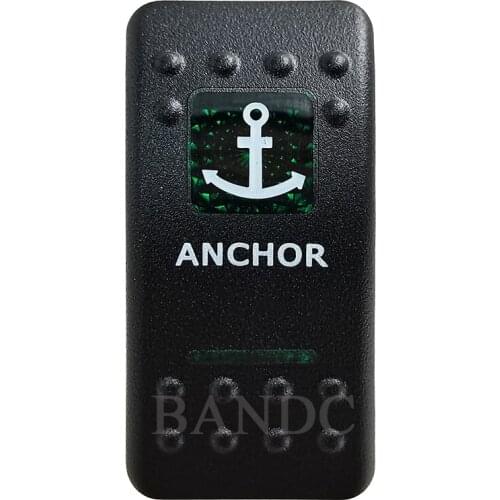 Cover Cap Only！ANCHOR Rocker Switch Cover Cap Green Window Labeled for Car Boat Truck Carling ARB Control Cap Accessories