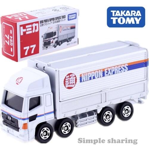 Takara Tomy Tomica No.77 Hino Profia Nippon Express Truck Model Kit Diecast Miniature Baby Toys For Children Magic Kids Bauble