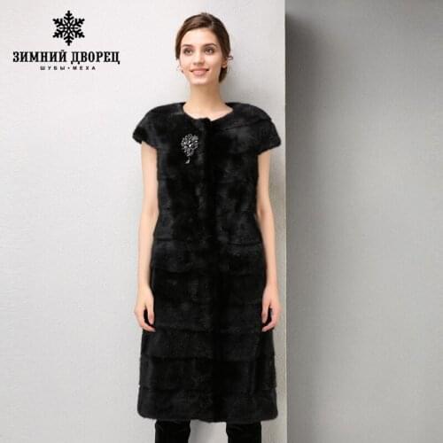 Fashion Leather fur vest Young city white-collar fur coats for women Good value mink coat fur Classic coat women WINTER PALACE