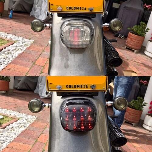 Motorcycle LED Brake Tail Light License Plate Lamp For Harley Sportster 883 1200 XL Electra Glide FLHT FLHTCI 1999-UP