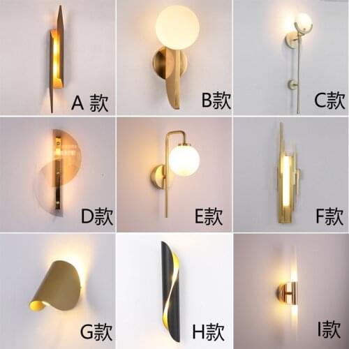 Wall Lamp Northern Europe Modern Concise Originality Light Luxurious A Living Room Background Stairs Aisle Read Wall Lamp