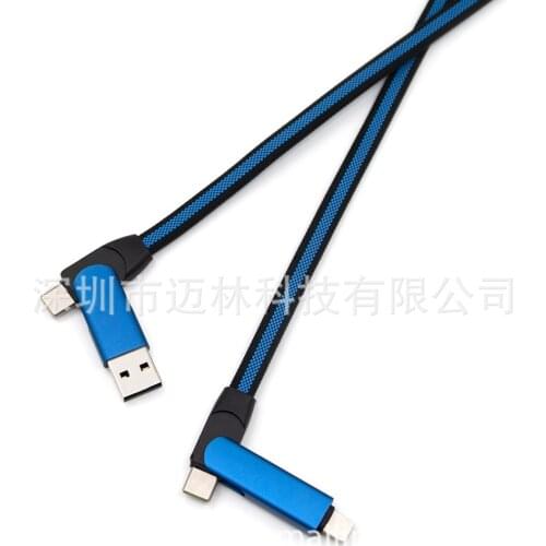 PD 60W charge Cable Adapter 6 in1 PD 60W Data Transfer Charge for USB to USB Type C Lightning Micro USB Magnetic Converter