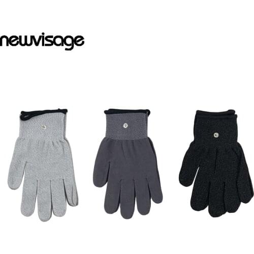 10 pairs EMS Glove Silver Electricity Conductive Fiber Gloves for TENS Therapy Face Body Massage BIO Micro Current Stimulation