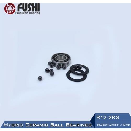 R12 Hybrid Ceramic Bearing 19.05*41.275*11.113 mm ( 1 PC) Industry Motor Spindle R12HC Hybrids Si3N4 Ball Bearings 3NC R12RS