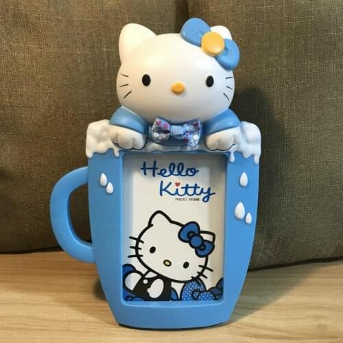 6inch Picture Frames Creative Cartoon Kitty Cat Family Frame Desk Decoration Accessories Frames for Pictures Cute KT Desk Decor