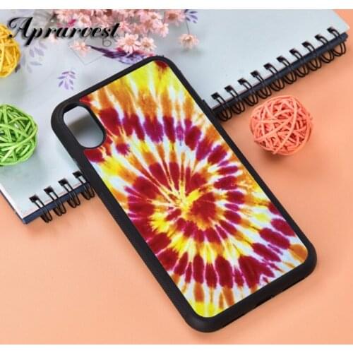 Aprarvest Spiral Burst Tie Dye Silicone Rubber Phone Case Cover For iPhone 6 6S 7 8 PLUS X XS XR 11 12 MINI PRO MAX