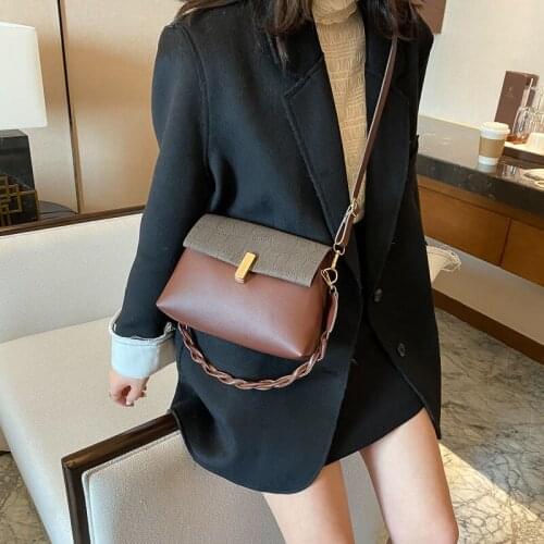 Crossbody Bags for Women Handbag Shoulder Bags Purse Fashion 2021 New Luxury Bag PU Leather Retro Chain Solid Color All-match