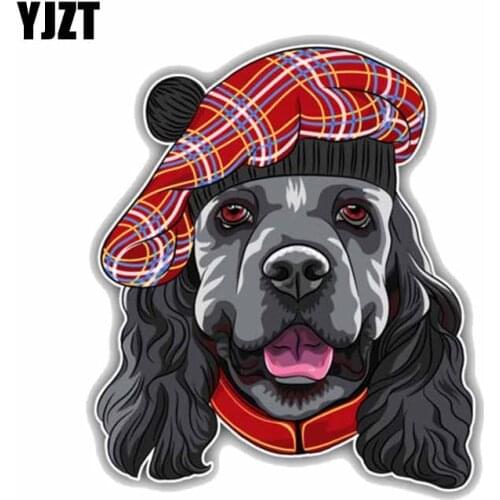 YJZT 12*14.2CM American Cocker Spaniel Dog Car Bumper Window Waterproof PVC Sticker Decal C1-4203