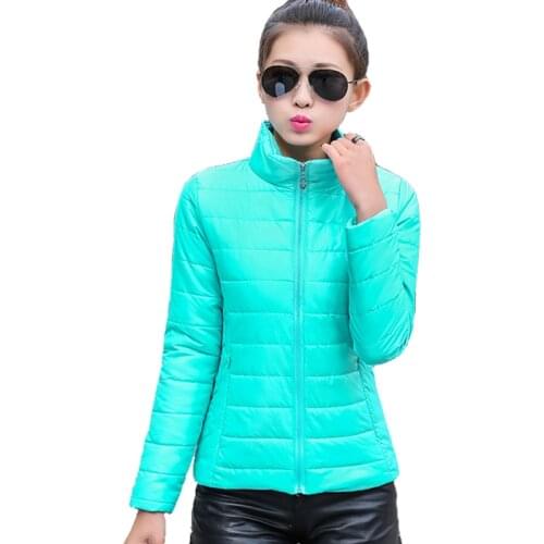 2019 women winter jacket ultra light candy color spring coat female short parka cotton outerwear jaqueta feminina