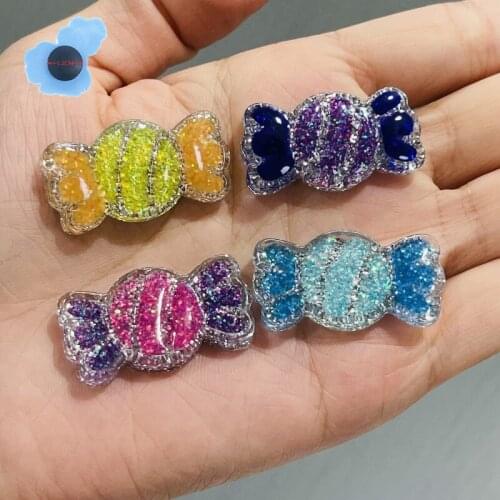 1pcs Candy Resin Shoe Decorations Popular Garden Shoes Accessories Fit Boys Girls Croc Jibz Charm Holiday Gifts